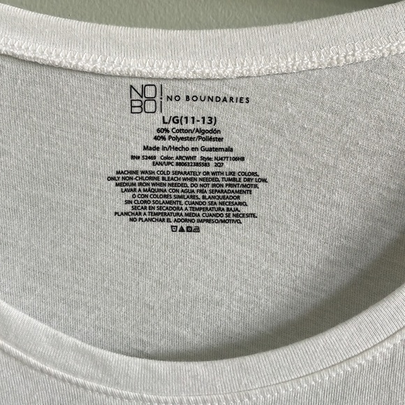 Long Sleeve White Shirt, Size Large - Picture 3 of 4